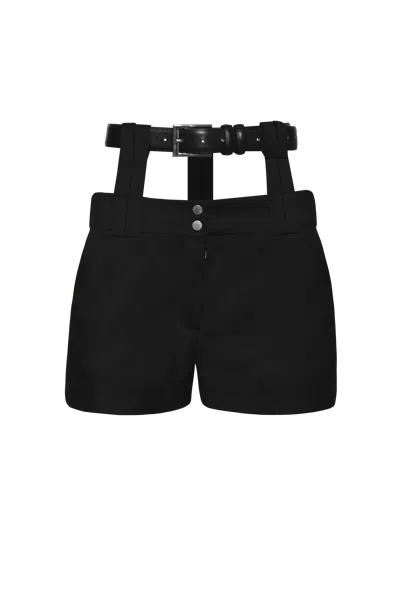 Vestiaire D'un Oiseau Libre Suspended Waistband Shorts In Black
