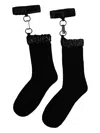 Vestiaire D'un Oiseau Libre Suspender-ring Socks In Black