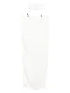 Vestiaire D'un Oiseau Libre Suspender Silk Skirt In White