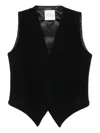 Vestiaire D'un Oiseau Libre V-neck Wool-cashmere Blend Vest In Black