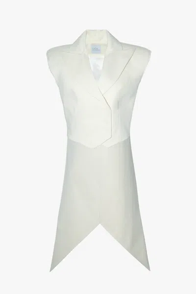 Vestiaire D'un Oiseau Libre White Structured Tailcoat