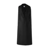 Vestiaire D'un Oiseau Libre Collared Slit Cape In Black