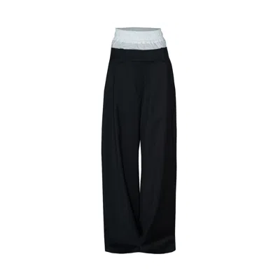 Vestiaire D'un Oiseau Libre Women's Black Contrast Trousers
