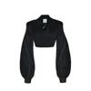 Vestiaire D'un Oiseau Libre Women's Black Cropped Hybrid Jacket