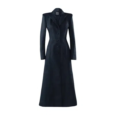 VESTIAIRE D'UN OISEAU LIBRE WOMEN'S BLACK LEATHER MAXI COAT