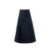 Vestiaire D'un Oiseau Libre Women's Black Leather Midi Skirt In Black