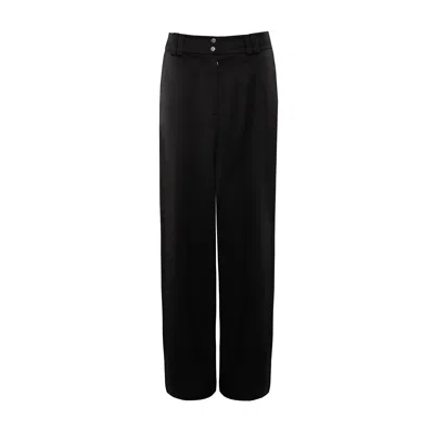 VESTIAIRE D'UN OISEAU LIBRE WOMEN'S BLACK LOW WAIST TROUSERS