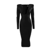 Vestiaire D'un Oiseau Libre Lycra Midi Dress In Black