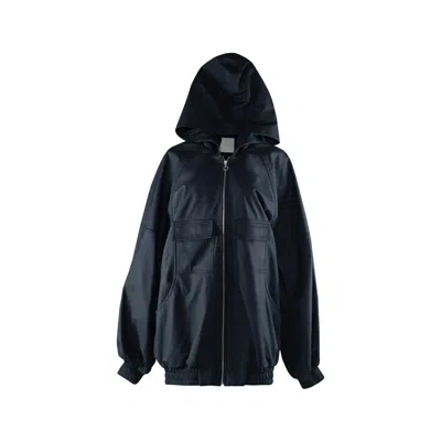 Vestiaire D'un Oiseau Libre Women's Black Oversized Leather Jacket