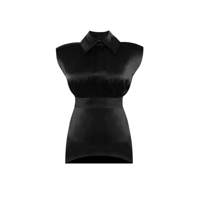 Vestiaire D'un Oiseau Libre Women's Black Sleeveless Silk Mini Dress