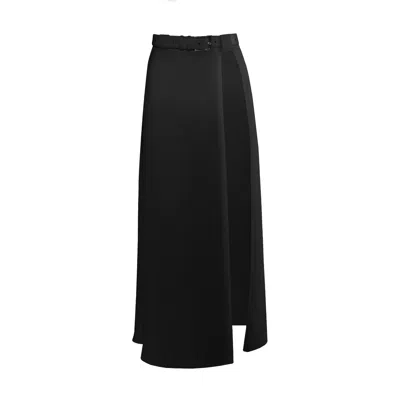 Vestiaire D'un Oiseau Libre Women's Black Slit Midi Skirt