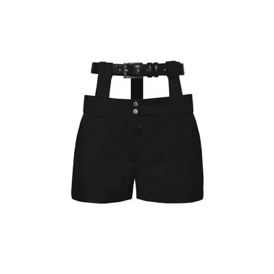 Vestiaire D'un Oiseau Libre Women's Black Suspended Waistband Shorts