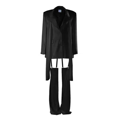 Vestiaire D'un Oiseau Libre Women's Black Suspender Jumpsuit