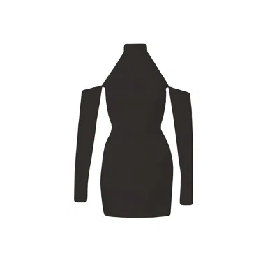 Vestiaire D'un Oiseau Libre Women's Black Wool Short Dress