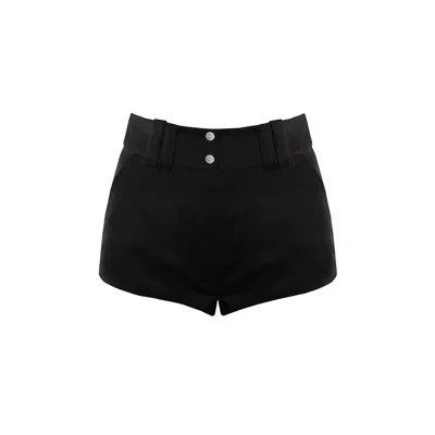 Vestiaire D'un Oiseau Libre Women's Black Wool Short Shorts