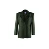 Vestiaire D'un Oiseau Libre Women's Green Kaki Cashmere Oversized Jacket In Green