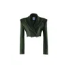 Vestiaire D'un Oiseau Libre Women's Green Kaki Distressed Cashmere Jacket In Green
