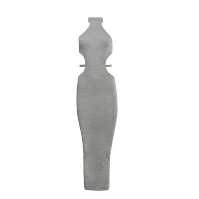 Vestiaire D'un Oiseau Libre Women's Grey Jersey Cut Out Dress