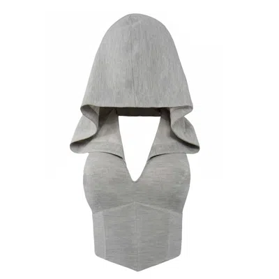 Vestiaire D'un Oiseau Libre Women's Grey Jersey Hooded Corset