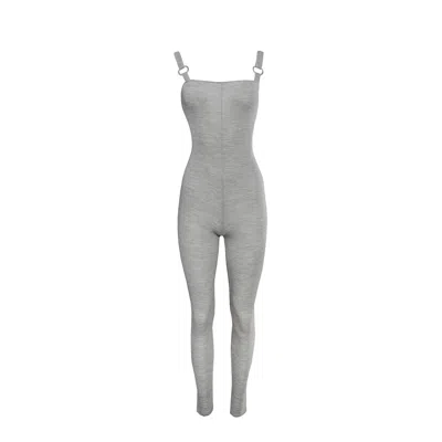 Vestiaire D'un Oiseau Libre Women's Grey Jersey Open Back Jumpsuit