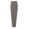 Vestiaire D'un Oiseau Libre Women's Grey Stripes Wool Skirt In Grey