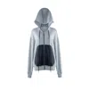 Vestiaire D'un Oiseau Libre Women's Grey Wool Jersey Bomber Jacket In Grey
