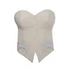 Vestiaire D'un Oiseau Libre Women's Neutrals Alpaca Wool Corset In Beige/gray