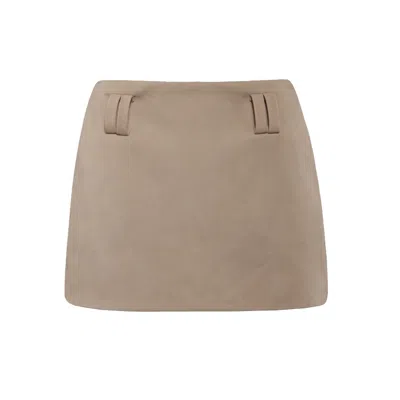Vestiaire D'un Oiseau Libre Women's Neutrals Suede Mini Skirt In Black
