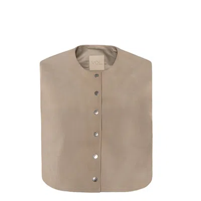 Vestiaire D'un Oiseau Libre Women's Neutrals Suede Vest In Black