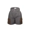 Vestiaire D'un Oiseau Libre Women's Neutrals Wool Short Trousers In Brown/gray