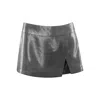 Vestiaire D'un Oiseau Libre Metallic Mini Skirt In Gray
