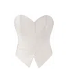 Vestiaire D'un Oiseau Libre Women's White Corduroy Corset In White