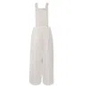 Vestiaire D'un Oiseau Libre Women's White Corduroy Dungarees In White