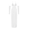 Vestiaire D'un Oiseau Libre Women's White Cut-out Gloves Dress In White