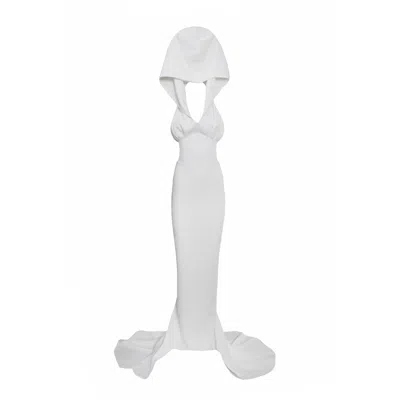 Vestiaire D'un Oiseau Libre Women's White Hooded Train Gown