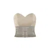 Vestiaire D'un Oiseau Libre Women's White Lace-up Corset Top In White