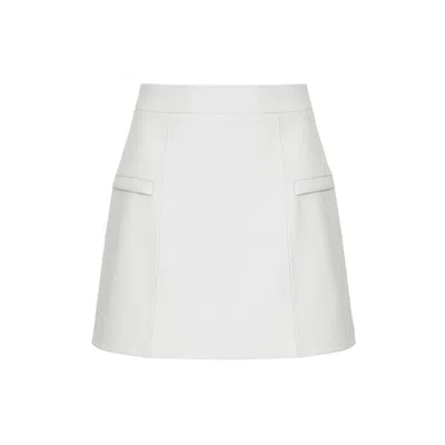 Vestiaire D'un Oiseau Libre Women's White Leather Mini Skirt
