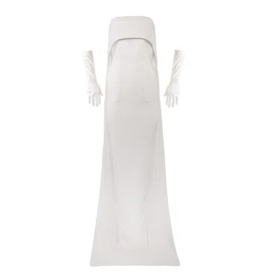 Vestiaire D'un Oiseau Libre Women's White Off Shouder Cape Dress
