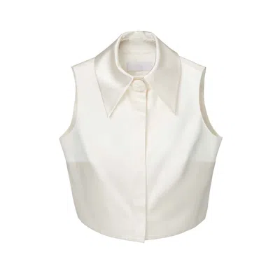 Vestiaire D'un Oiseau Libre Women's White Open-back Shirt