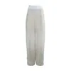 Vestiaire D'un Oiseau Libre Women's White Oversized Trousers In Gray