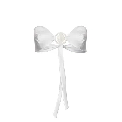 Vestiaire D'un Oiseau Libre Women's White Pearl Silk Top