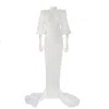 Vestiaire D'un Oiseau Libre Women's White Pearl Train Gown In White