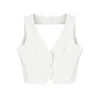 Vestiaire D'un Oiseau Libre Women's White Piano Open Back Vest In White