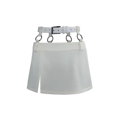 Vestiaire D'un Oiseau Libre Women's White Rings Mini Skirt