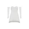 Vestiaire D'un Oiseau Libre Women's White Sequined Gloves Mini Dress In White