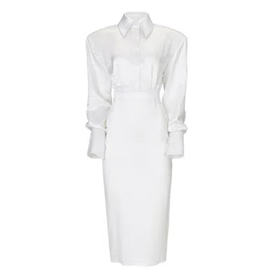 Vestiaire D'un Oiseau Libre Women's White Silk Midi Dress