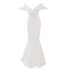 Vestiaire D'un Oiseau Libre Women's White Tuxedo Gown In White