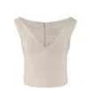 Vestiaire D'un Oiseau Libre Women's White Wool Corset Top In White