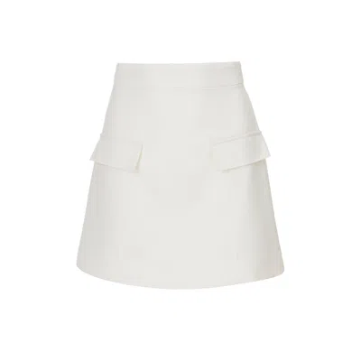 Vestiaire D'un Oiseau Libre Women's White Wool Mini Skirt