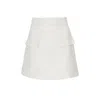 Vestiaire D'un Oiseau Libre Women's White Leather Mini Skirt In White